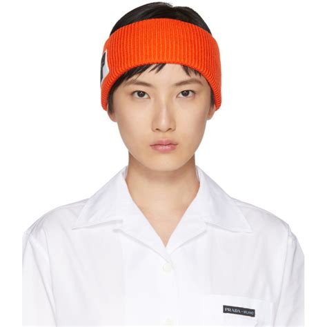 prada orange headband|Prada headband price.